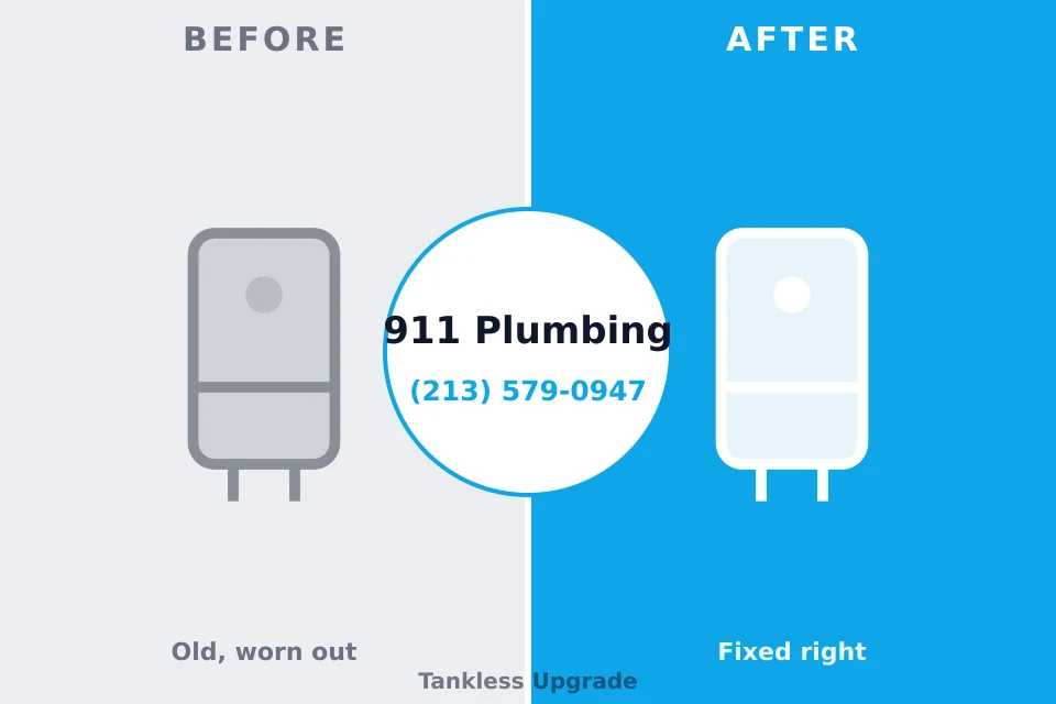 Before and after: plumbing repair Mason, TX